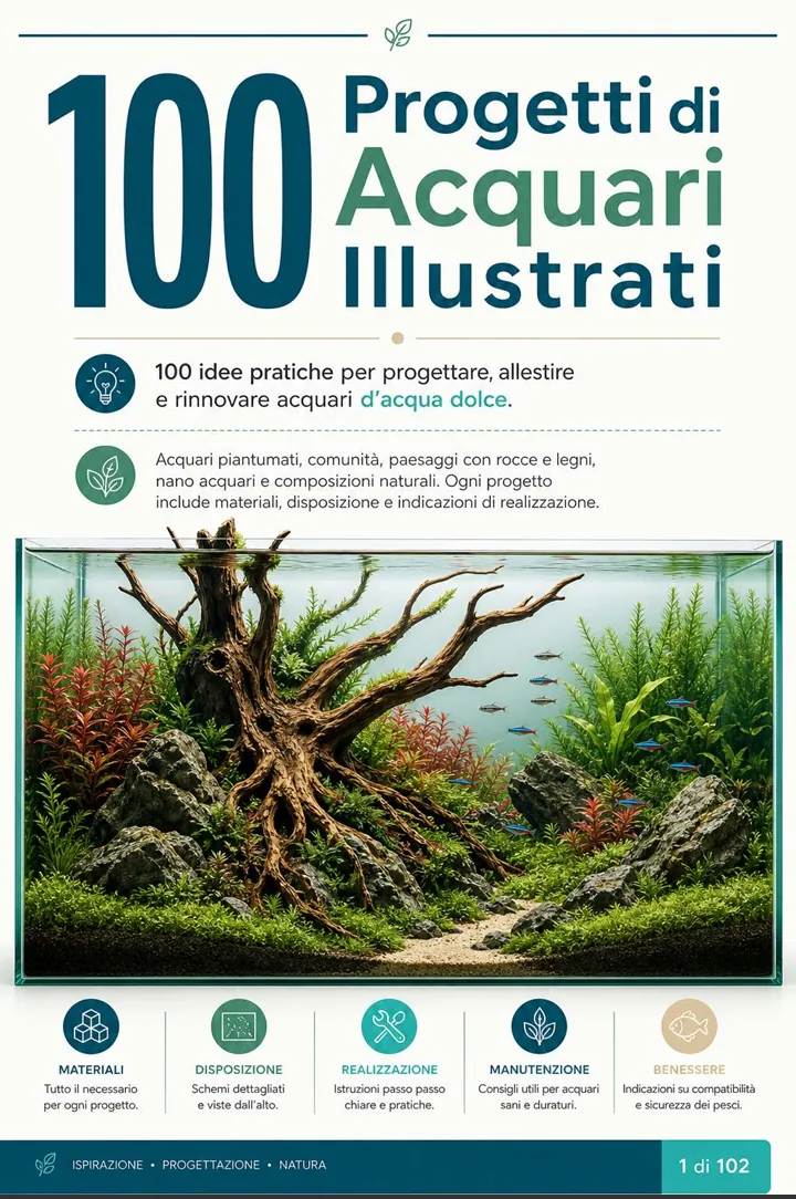 Pagina 1 della guida 100 Progetti di Acquari Illustrati
